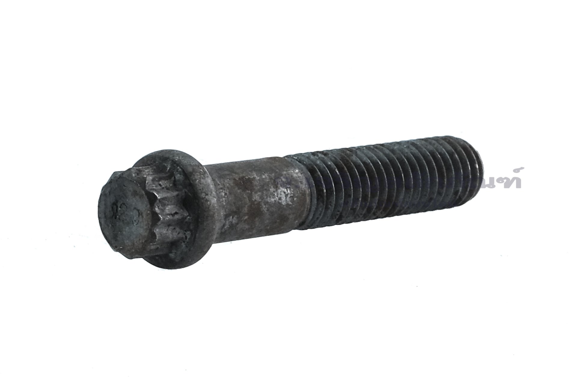 น็อตหัว 12 เหลี่ยมเหล็กดำเกรดแข็ง ขนาด 3/8"x 2" เกลียว 16 (BSW/NC) เกลียวไม่ตลอด