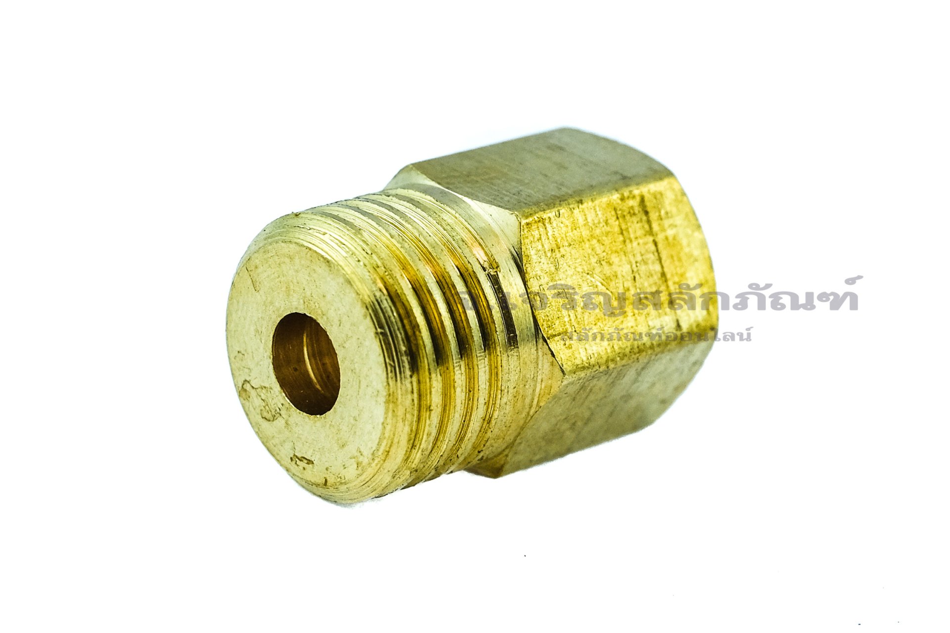 ข้อต่อตรงทองเหลือง (เกลียวนอก x เกลียวใน) 1/4" x M10x1.0 ข้อต่อลด-ข้อต่อเพิ่ม