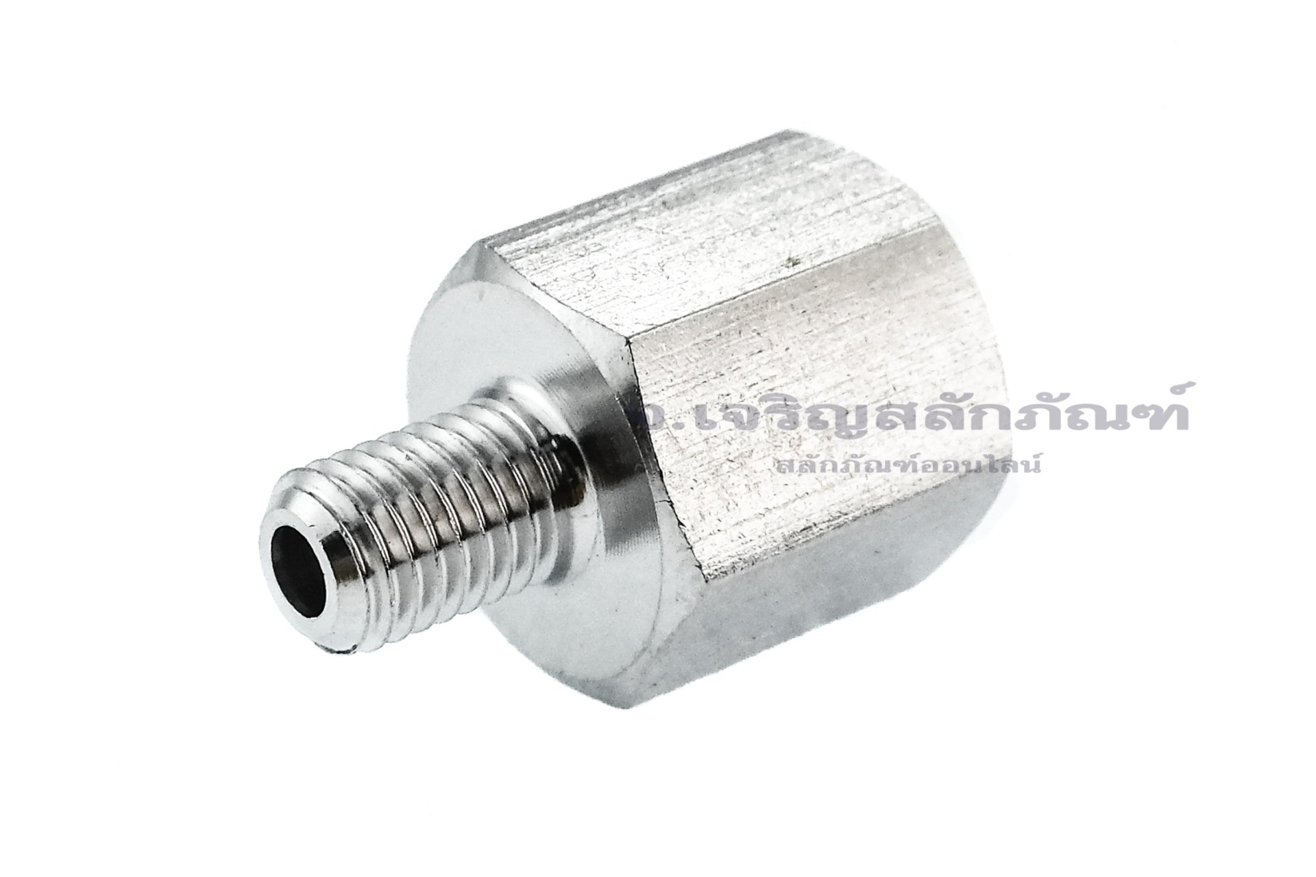ข้อต่อตรงสแตนเลส (เกลียวนอก x เกลียวใน) 1/4"-28 UNF x M10x1.0 ข้อต่อแปลง