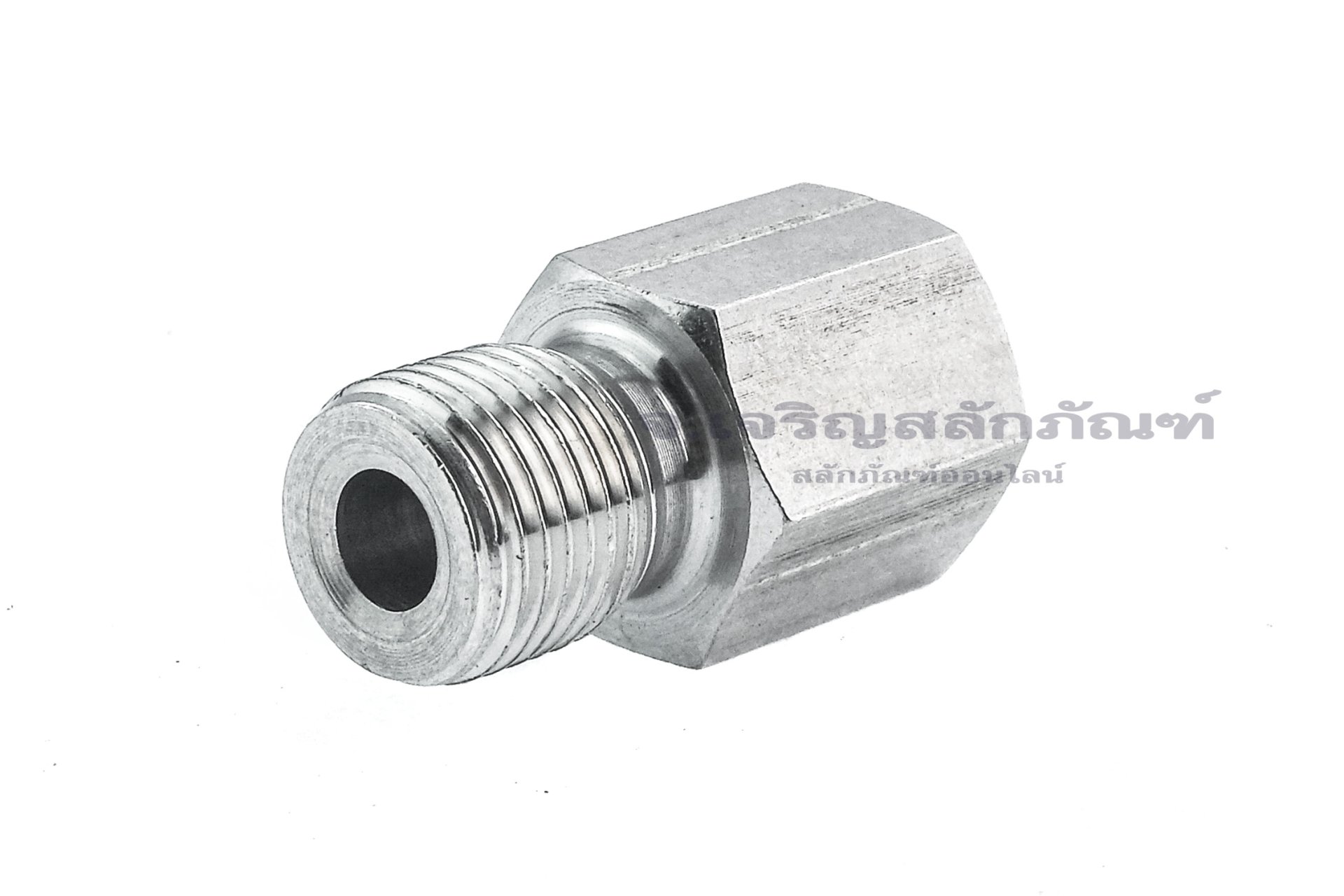 ข้อต่อตรงสแตนเลส (เกลียวนอก x เกลียวใน) 1/8" x M6x1.0 ข้อต่อลด-ข้อต่อเพิ่ม