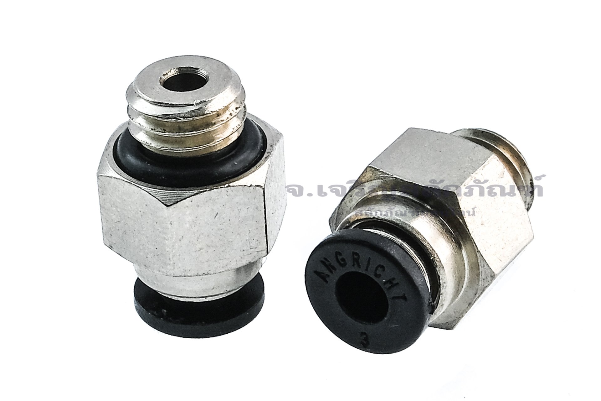 ข้อต่อลมเกลียวมิล (เกลียวนอก x เสียบสาย) ขนาด M7x1.0 x 3 mm