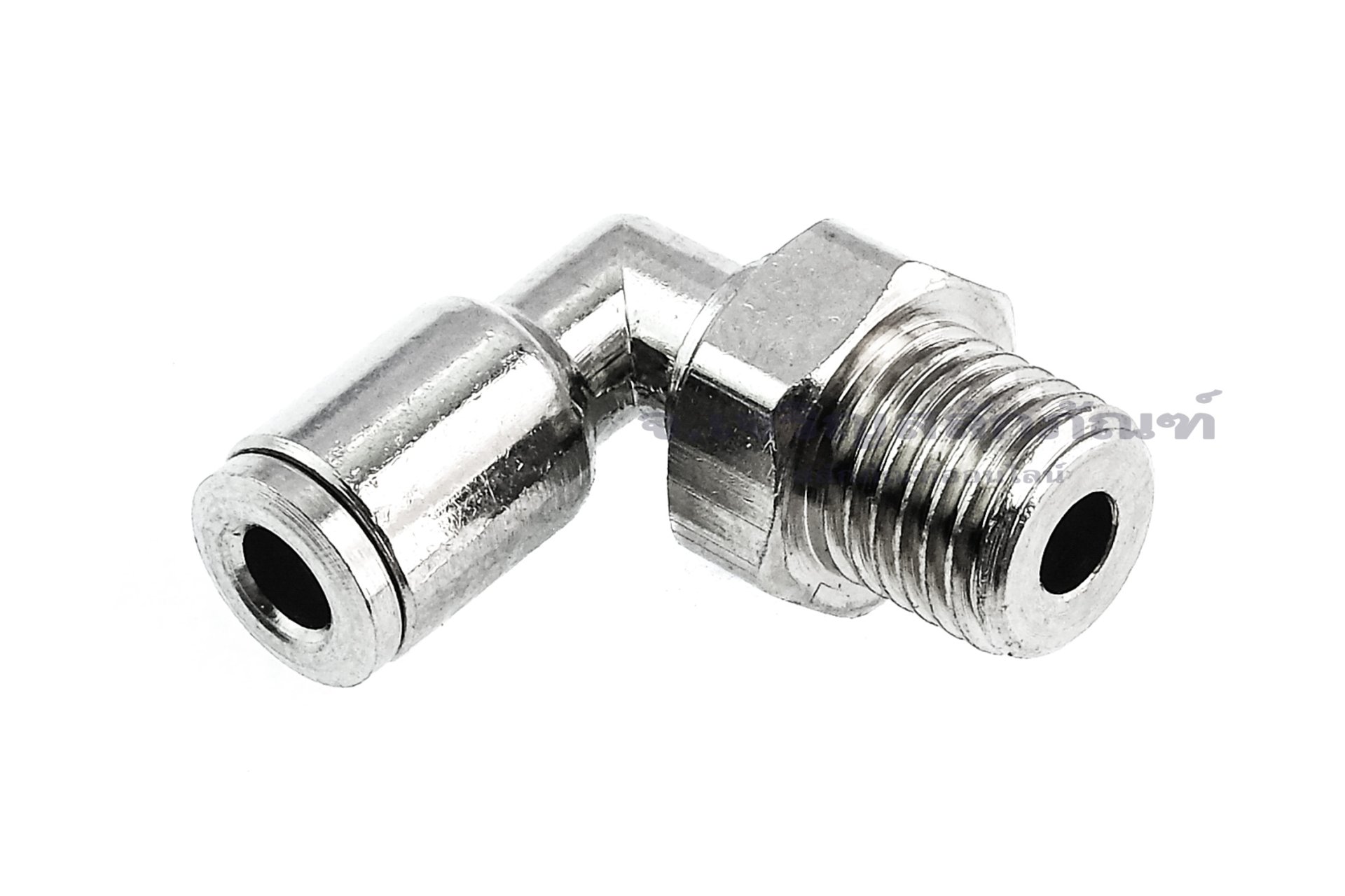 ข้อต่อลมแบบงอ 90° (เกลียวนอก x เสียบสาย) ขนาด 1/16" x 3 mm