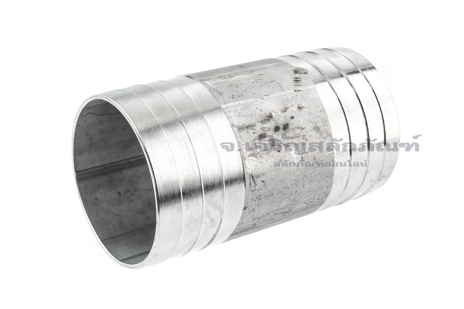 ข้อต่อหางไหลเสียบสายสแตนเลส  แบบตรงเสียบสายสองข้าง ขนาด 3" x 3" ( 74.2 x 74.2 mm)