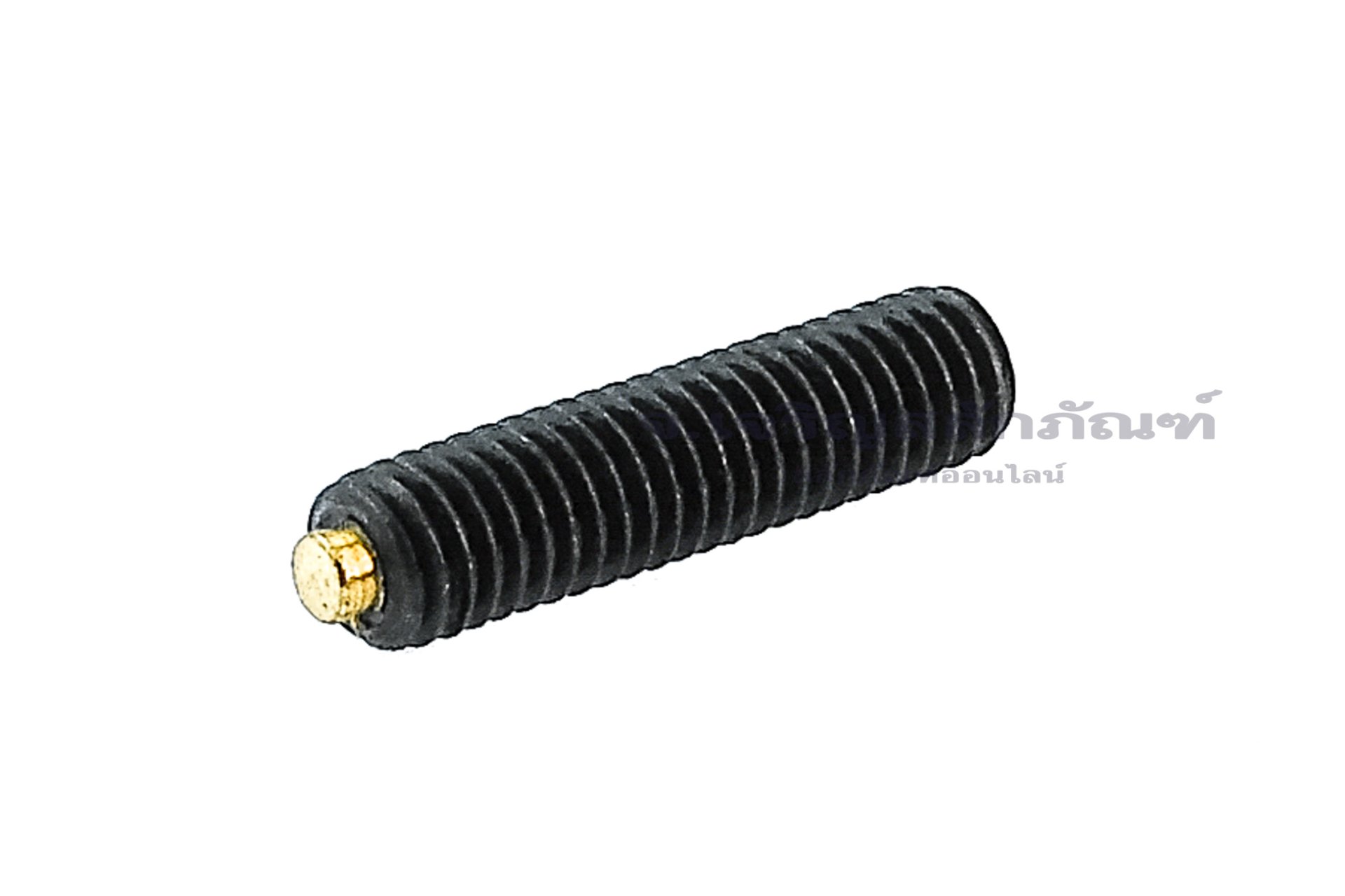 น็อตตัวหนอนดำแข็ง M5x20 เกรด 12.9 ปลายทองเหลือง 2.5x1.2 mm