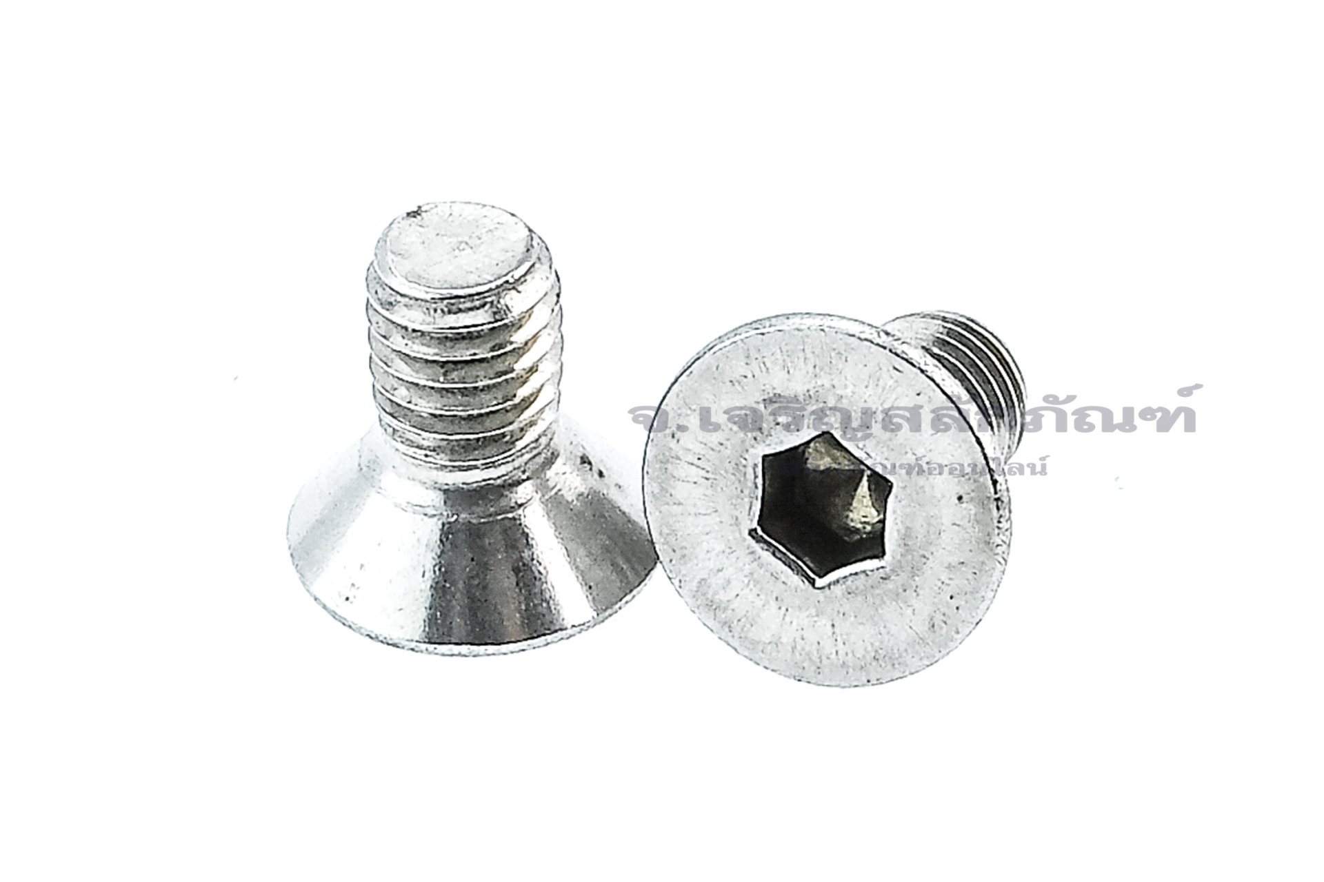 น็อตหัวจมเตเปอร์สแตนเลส #10-32 x 3/8" (เบอร์ 10 เกลียว 32 ยาว 3/8") วัดความโตเป็นมิลได้ 4.8x9.5 mm