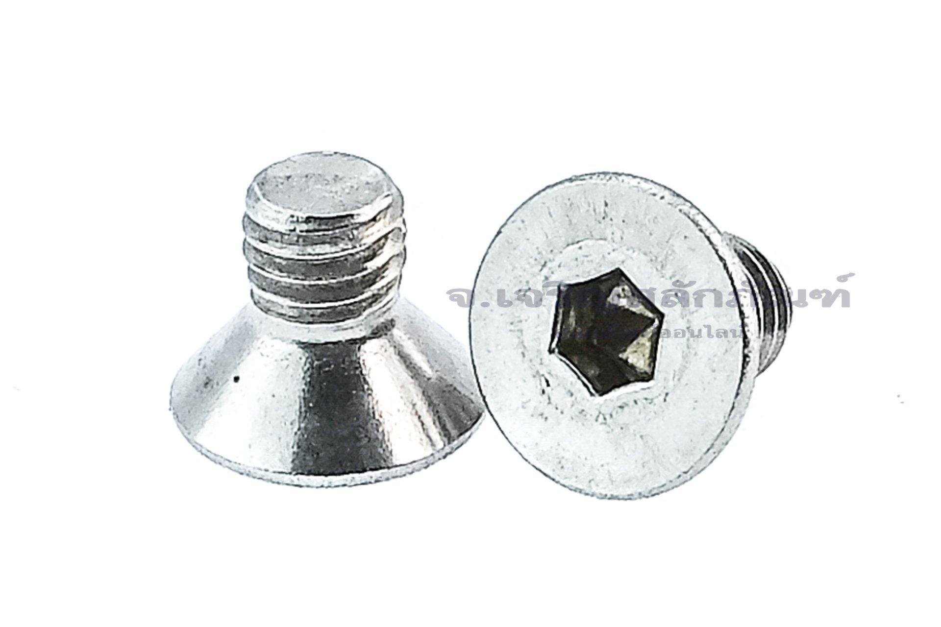 น็อตหัวจมเตเปอร์สแตนเลส #10-32 x 5/16" (เบอร์ 10 เกลียว 32 ยาว 5/16") วัดความโตเป็นมิลได้ 4.8x7.9 mm