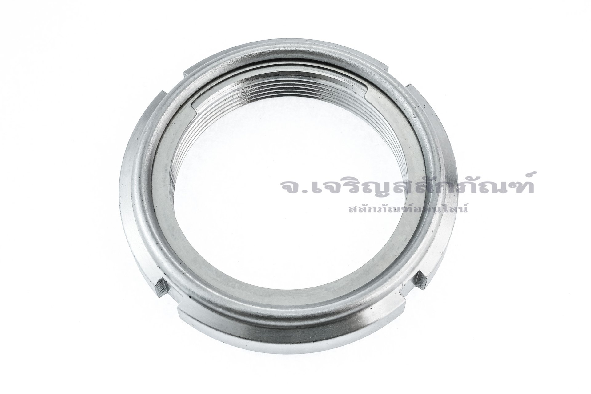 หัวน็อตล็อค KM 10 (M50x1.5) ตัวเหล็ก ไส้กันคลายสแตนเลส Stainless Steel Insert, Steel Locking Nut