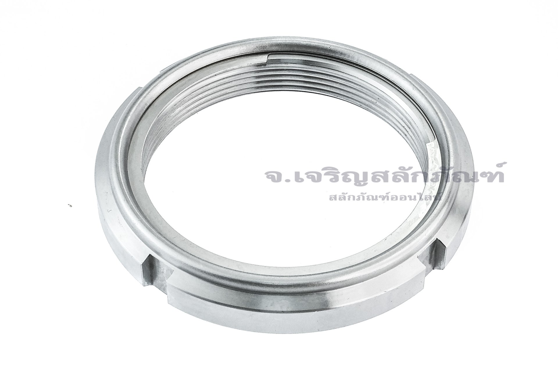 หัวน็อตล็อค KM 15 (M75x2.0) ตัวเหล็ก ไส้กันคลายสแตนเลส Stainless Steel Insert, Steel Locking Nut