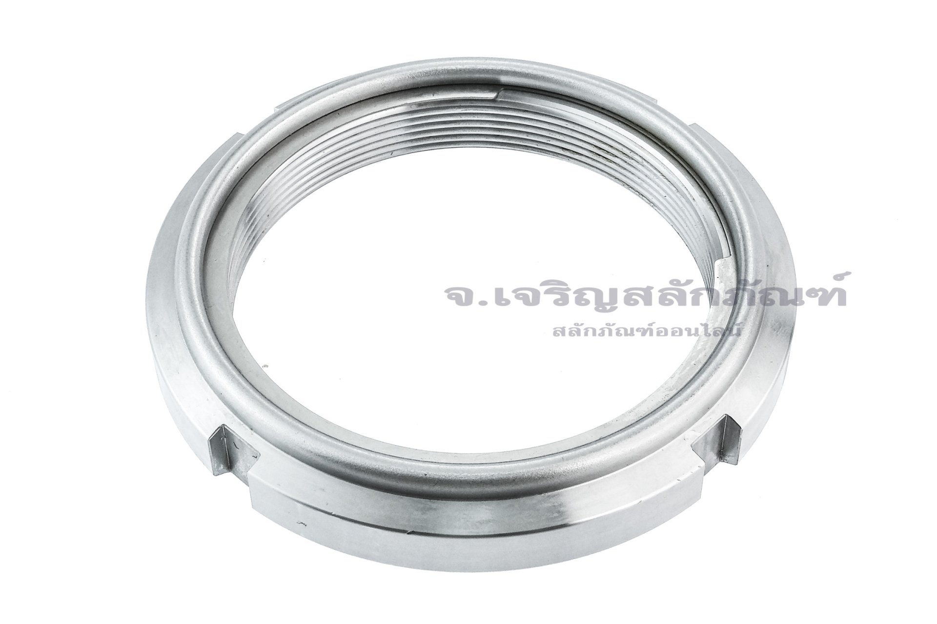 หัวน็อตล็อค KM 19 (M95x2.0) ตัวเหล็ก ไส้กันคลายสแตนเลส Stainless Steel Insert, Steel Locking Nut