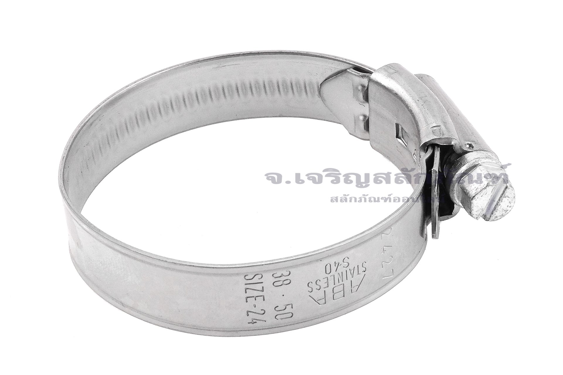 เข็มขัดรัดท่อ ABA S40 สแตนเลส Stainless Steel 304 ขนาด 38-50 mm