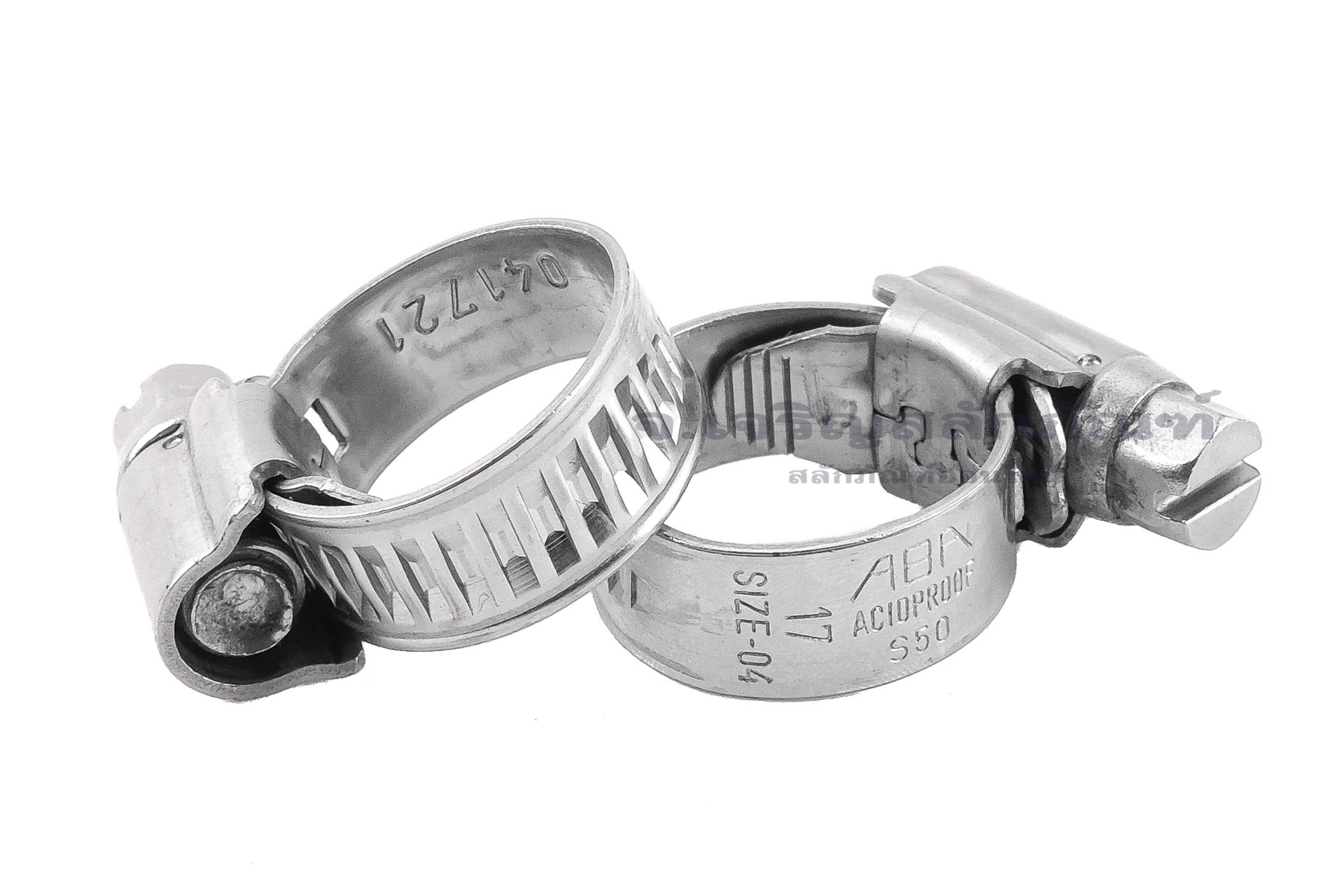 เข็มขัดรัดท่อ ABA S50 สแตนเลส Stainless Steel 316 ขนาด 11-17 mm