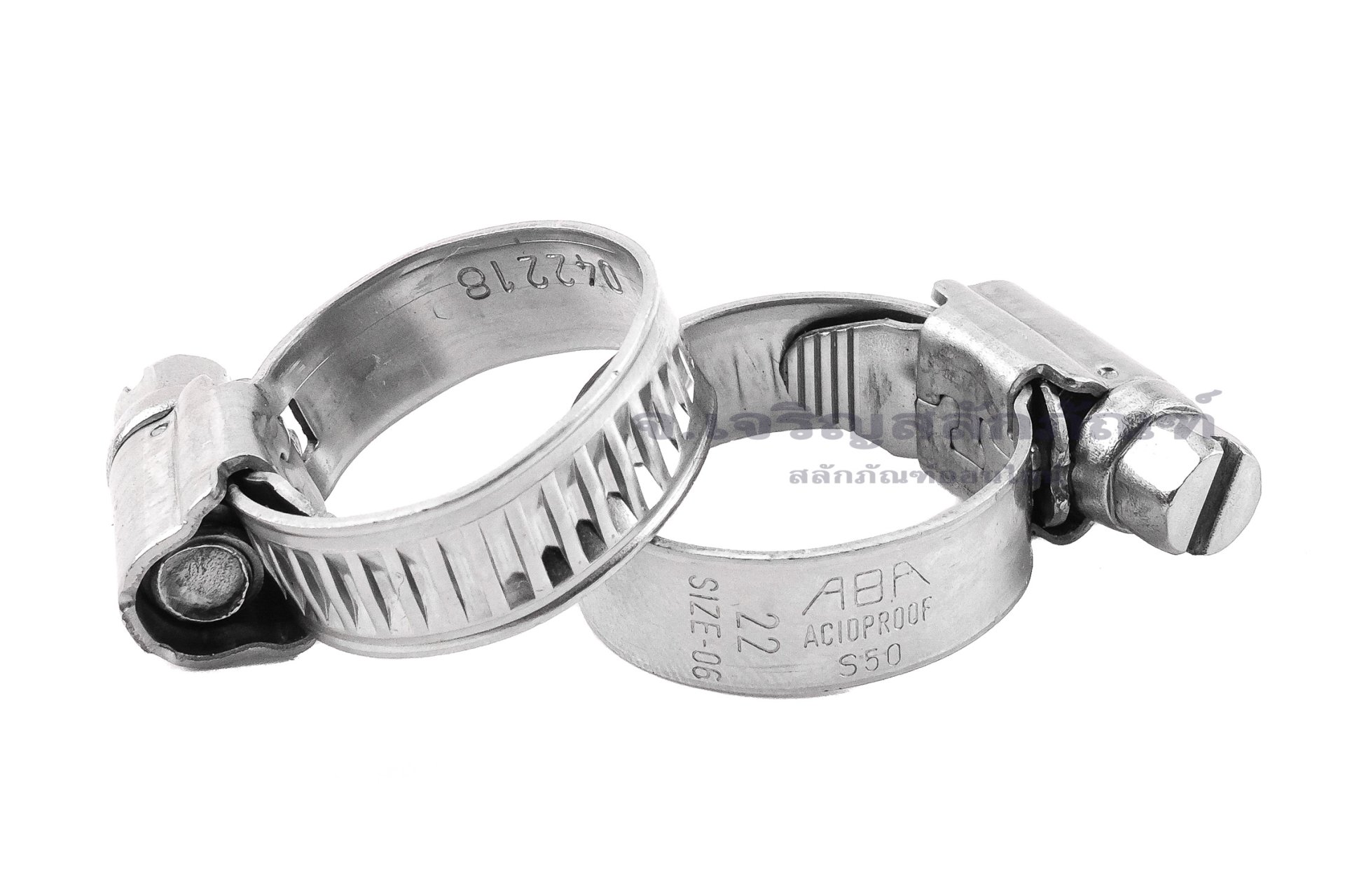 เข็มขัดรัดท่อ ABA S50 สแตนเลส Stainless Steel 316 ขนาด 13-20 mm