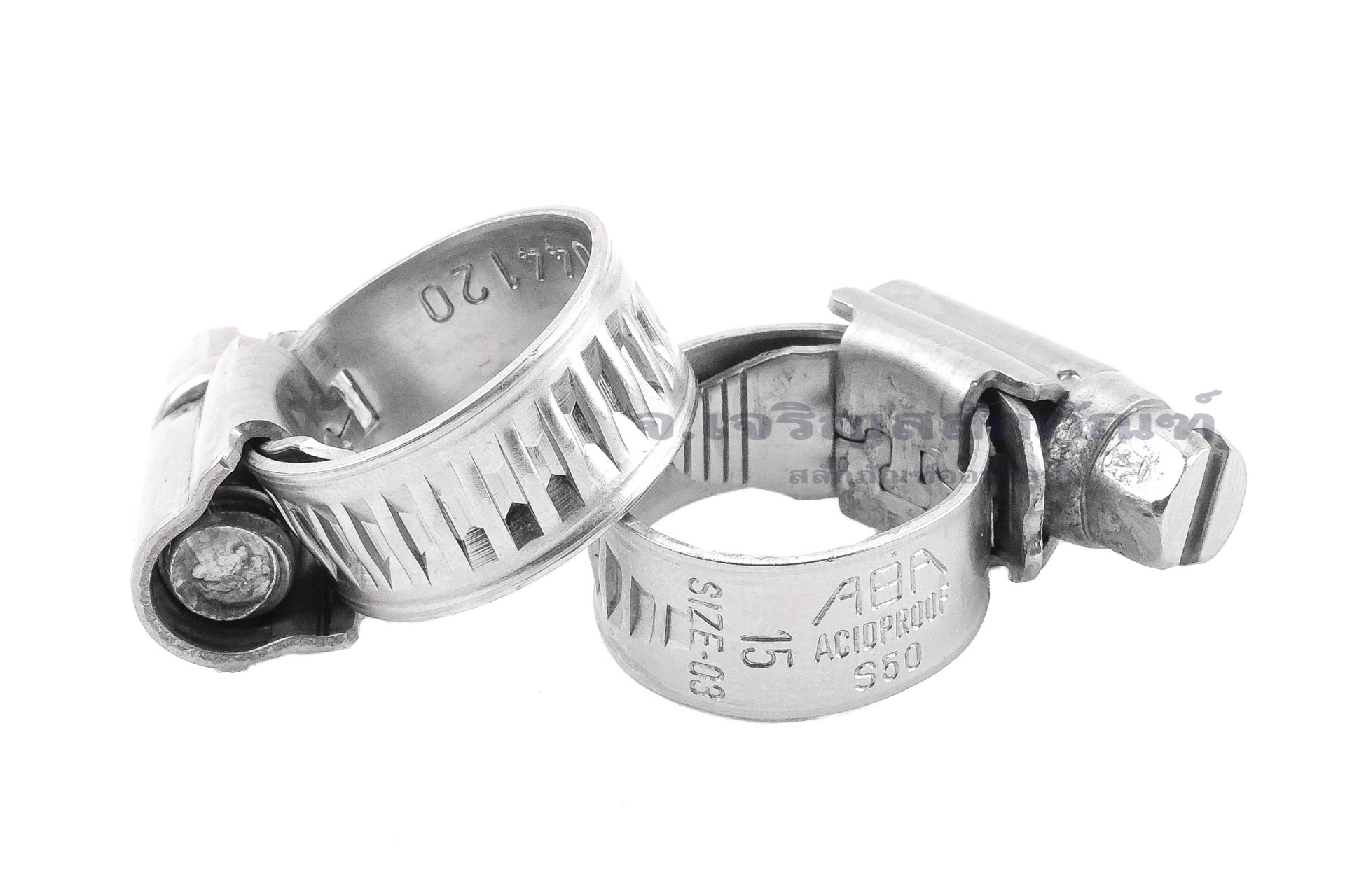 เข็มขัดรัดท่อ ABA S50 สแตนเลส Stainless Steel 316 ขนาด 8-14 mm