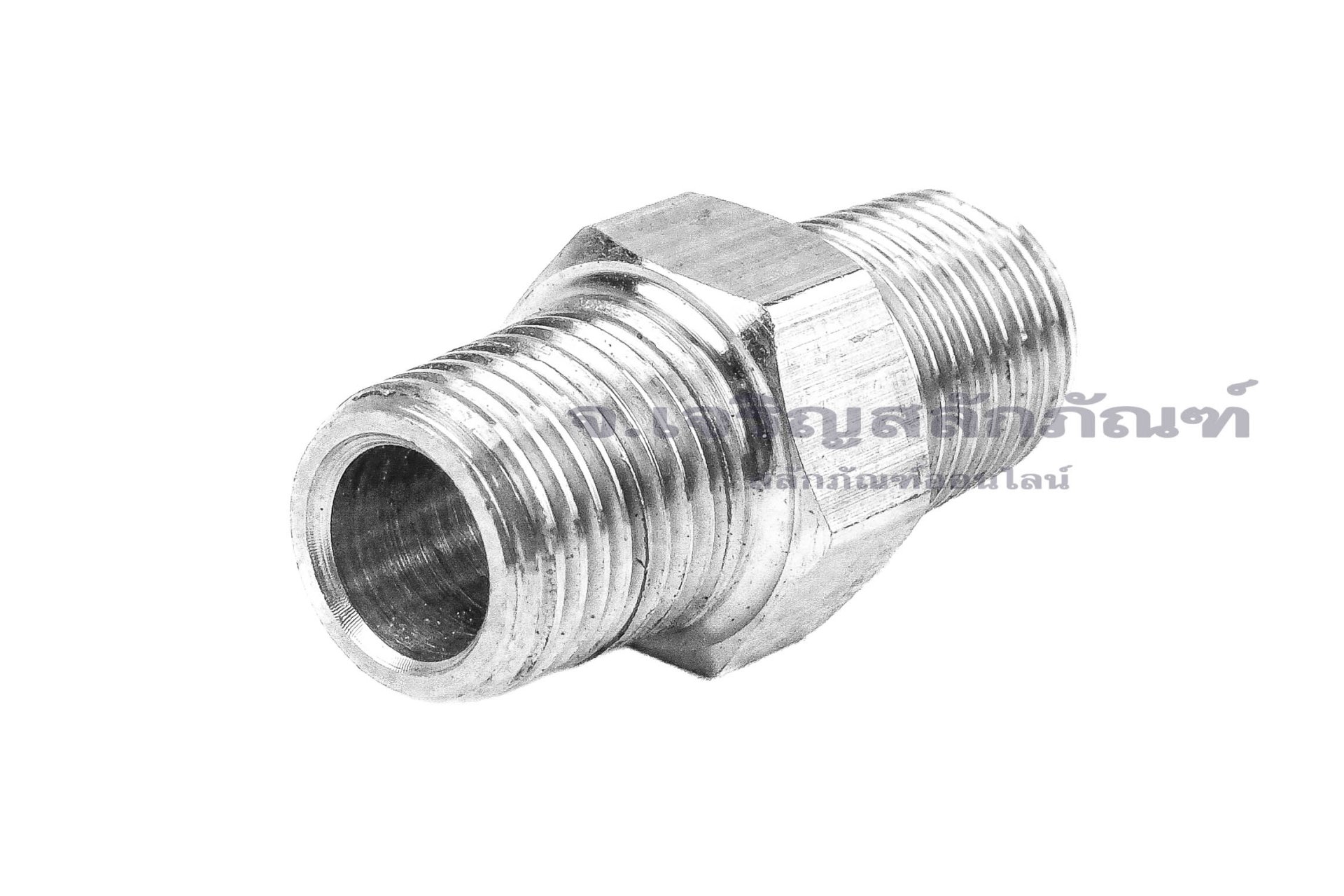 ข้อต่อตรงนิปเปิ้ลสแตนเลสเกรด 316 (เกลียวนอก x เกลียวนอก) ขนาด 1/8" x 1/8" NPT รุ่นหนาพิเศษ