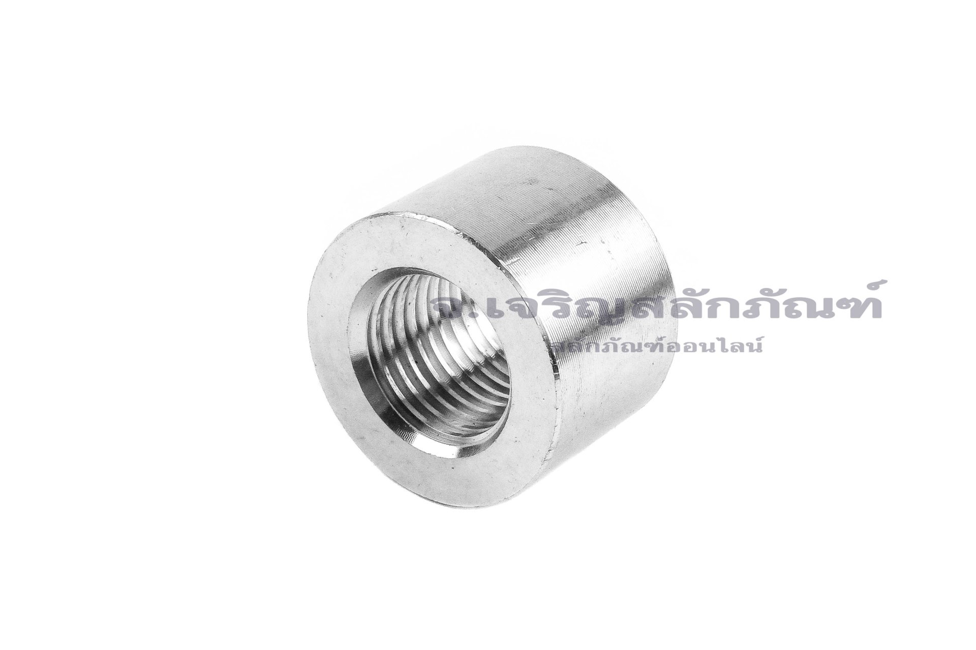 ข้อต่อตรงสแตนเลสเกรด 316L (เกลียวใน x เกลียวใน) 1/4" x 1/4" รุ่นสั้น 15 mm หนา 22 mm