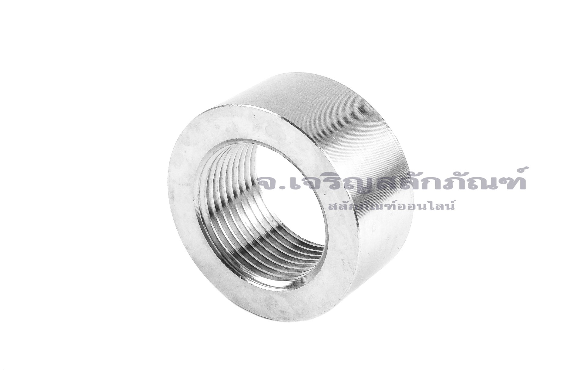 ข้อต่อตรงสแตนเลสเกรด 316L (เกลียวใน x เกลียวใน) 3/4" x 3/4" รุ่นสั้น 18 mm หนา 39 mm
