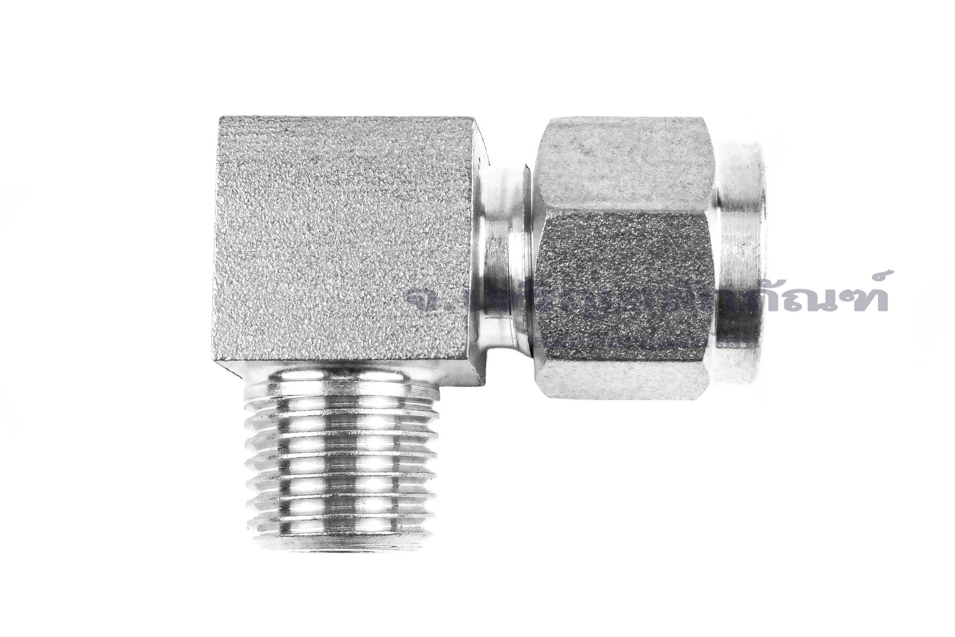 ข้อต่อตาไก่สแตนเลสเกรด 316 แบบงอ 90° (เกลียวนอก x เสียบสาย) 1/4"x8 mm