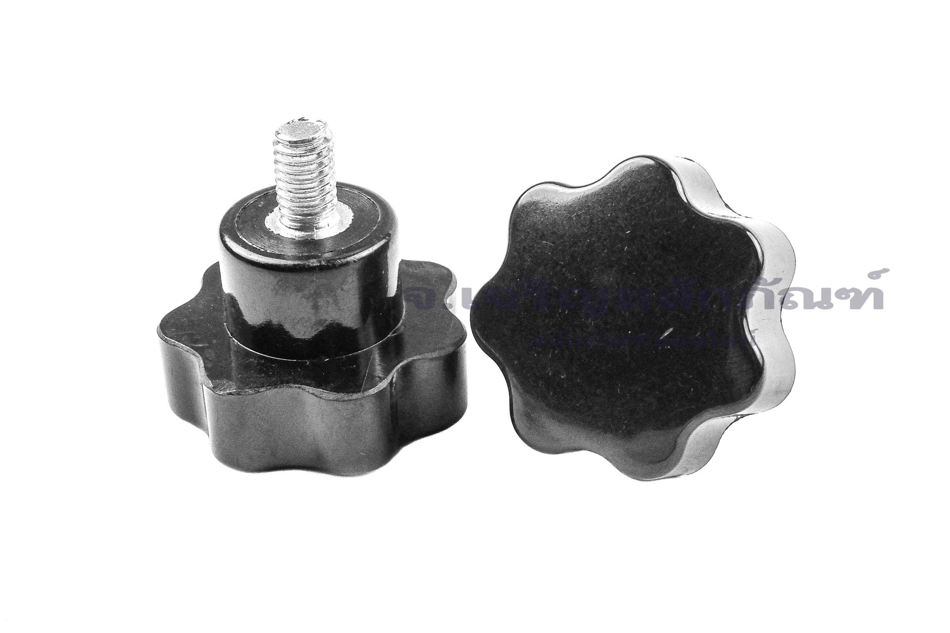 น็อตมือหมุนดอกไม้ (Star Grip Knob Bolt) ขนาด M6x10 ความโตหัว 31 mm