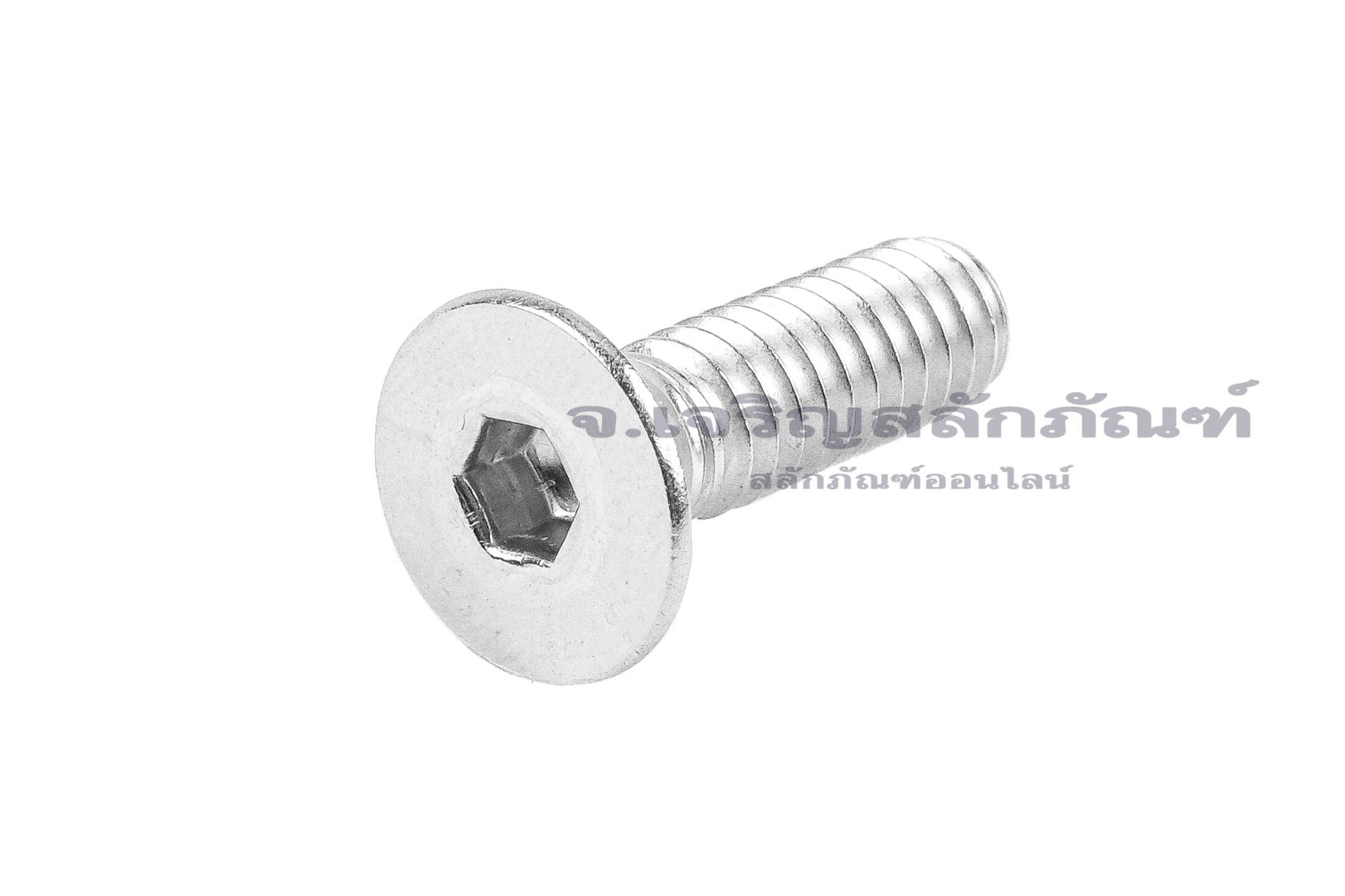 น็อตหัวจมเตเปอร์สแตนเลส 1/4"x7/8" เกลียว 20 (UNC) เกลียวตลอด