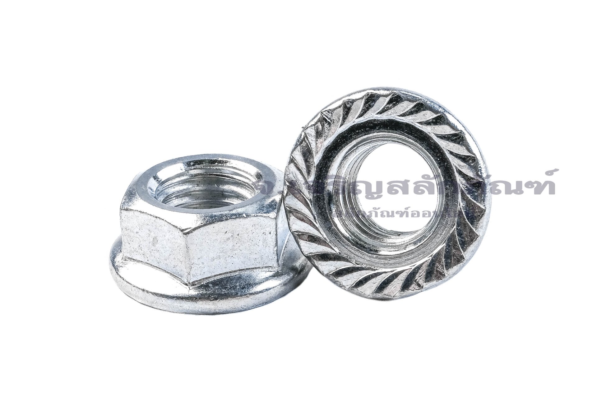 หัวน็อตติดจาน-หัวน็อตติดแหวน (Flange Hex Nut Steel) M14x2.0 เกรด 8.8