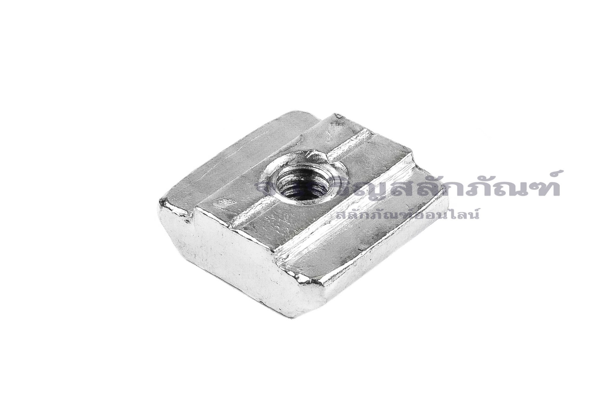 หัวน็อตยึดราง-ทีนัทเหล็กชุบ (T-Slide, T-Slot Nut) สำหรับรางขนาด เบอร์ 30 ขนาดน็อต M4