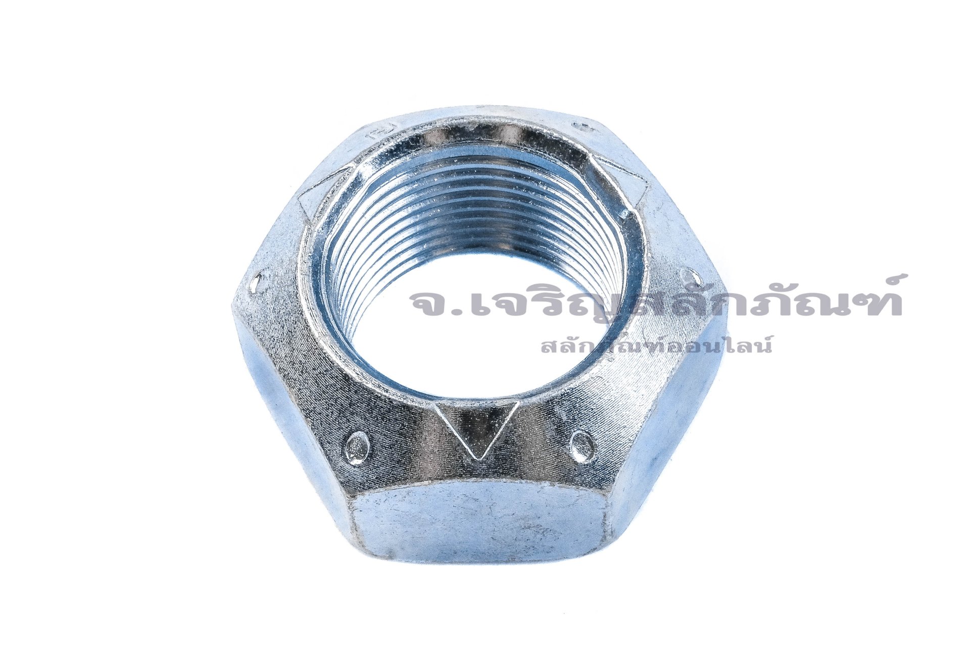 หัวน็อตล็อคกันคลายแบบบีบเหล็กชุบ (Stover, Prevailing Torque Locking Nut) 1.1/4" เกลียว 12