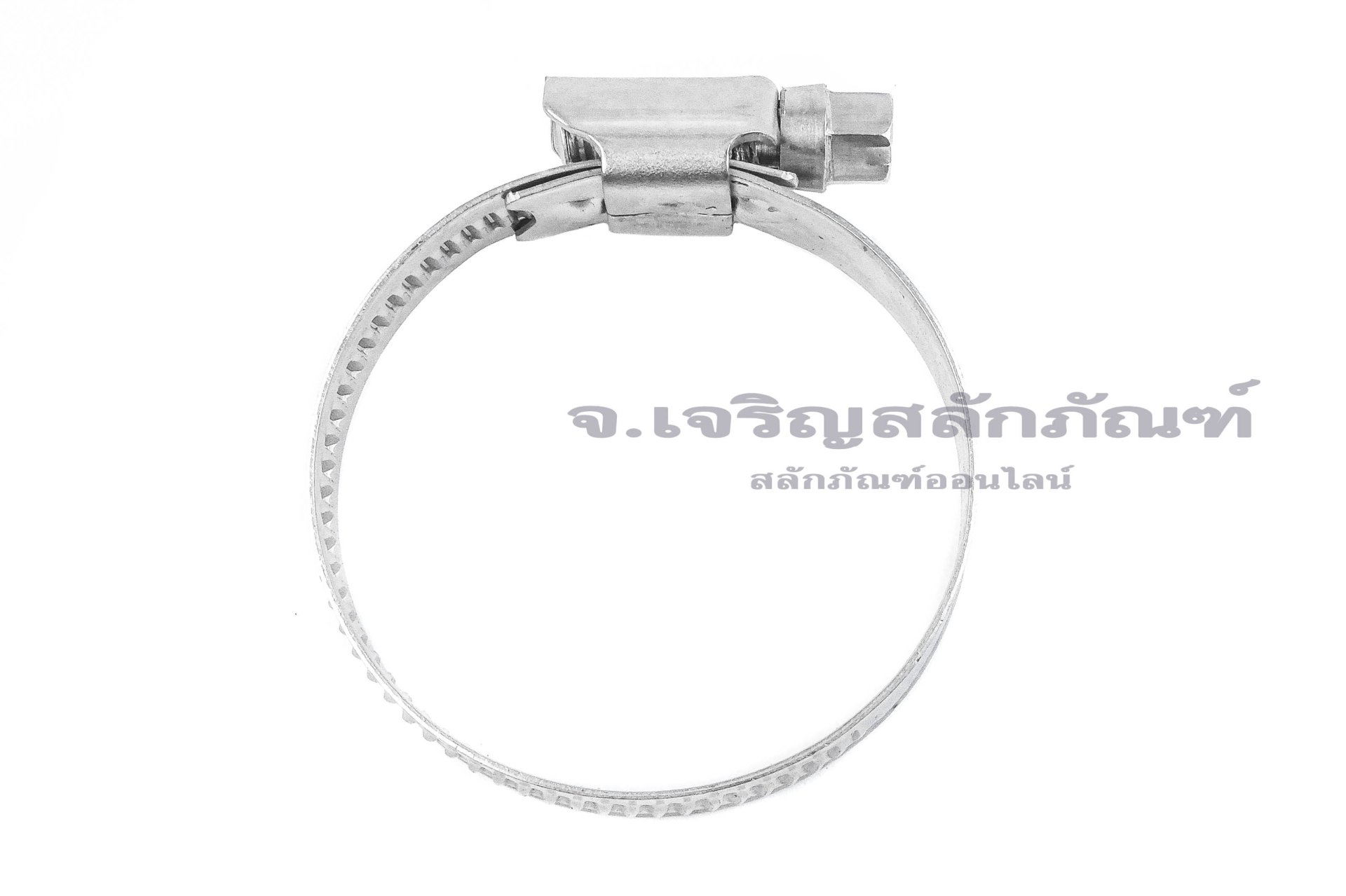 เข็มขัดรัดท่อสแตนเลสเกรด 304 ทั้งตัวรุ่นตัน TJBC All-Stainless-Steel Belt (หน้าตัด 12x0.7 mm) ขนาด 30-45 mm