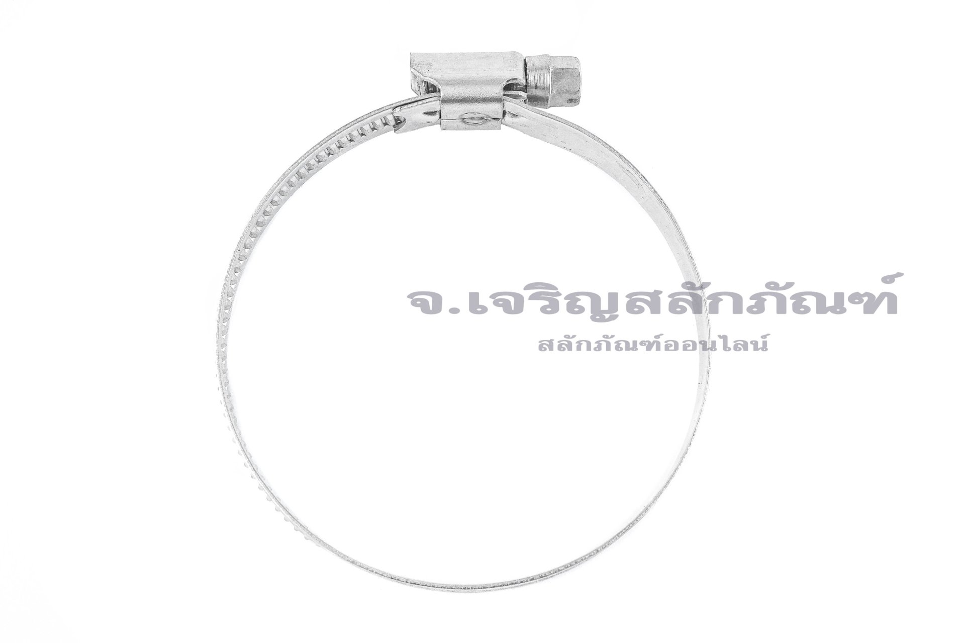 เข็มขัดรัดท่อสแตนเลสเกรด 304 ทั้งตัวรุ่นตัน TJBC All-Stainless-Steel Belt (หน้าตัด 12x0.7 mm) ขนาด 50-70 mm