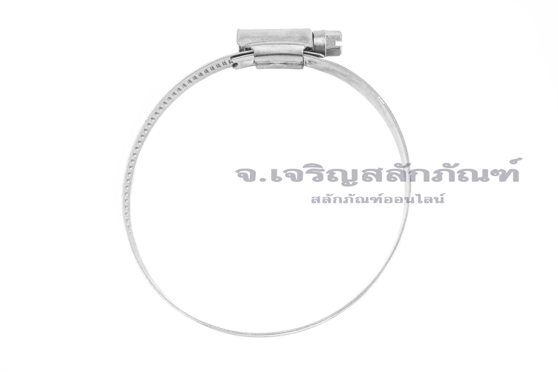 เข็มขัดรัดท่อสแตนเลสเกรด 304 ทั้งตัวรุ่นตัน TJBC All-Stainless-Steel Belt (หน้าตัด 12x0.7 mm) ขนาด 60-80 mm