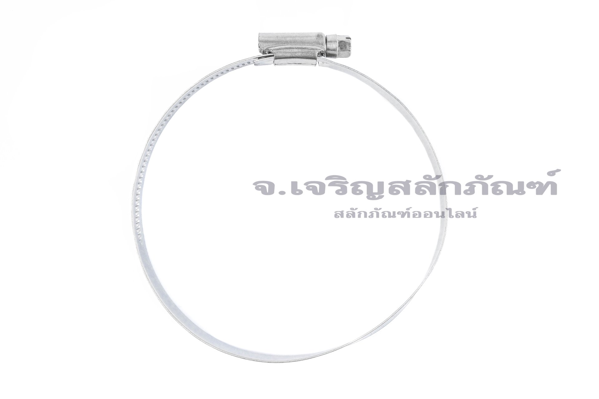 เข็มขัดรัดท่อสแตนเลสเกรด 304 ทั้งตัวรุ่นตัน TJBC All-Stainless-Steel Belt (หน้าตัด 12x0.7 mm) ขนาด 80-100 mm