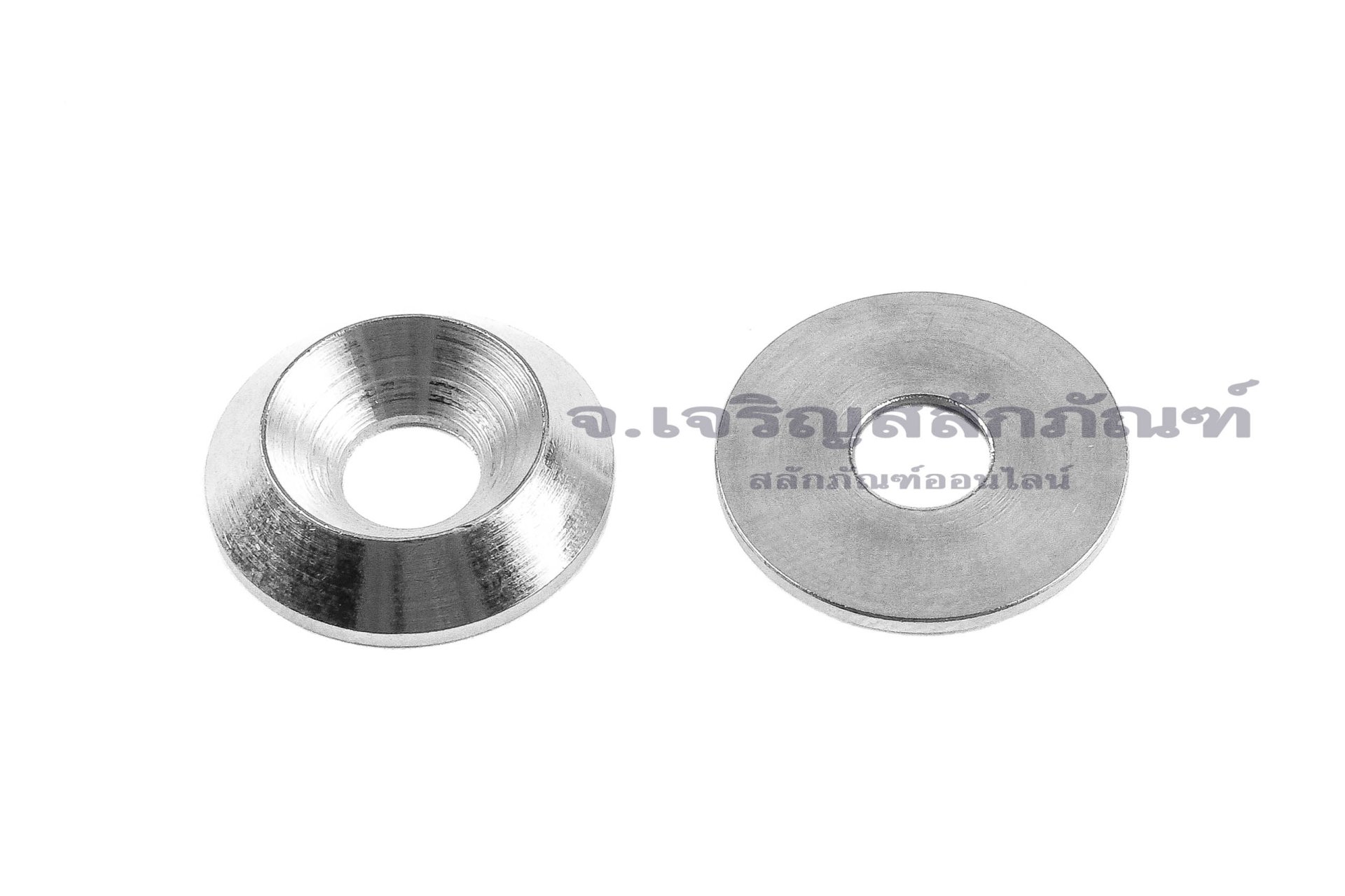 แหวนรองน็อตหัวเตเปอร์ สแตนเลส ทรงเรียบด้านในตัน (304 Stainless Steel Countersunk Washer) ขนาด M5 วงนอก 16 สูง 3.5 mm