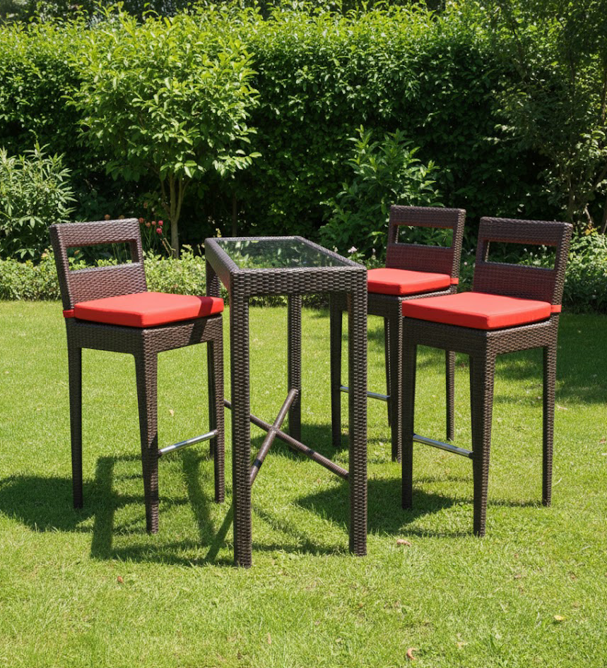 Round Rattan Bar Set Rattan Barset/Barchair