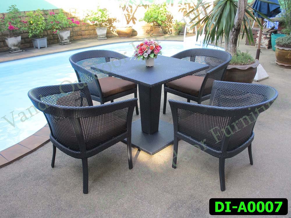 Rattan Dining and coffee set Product code DI-A0007