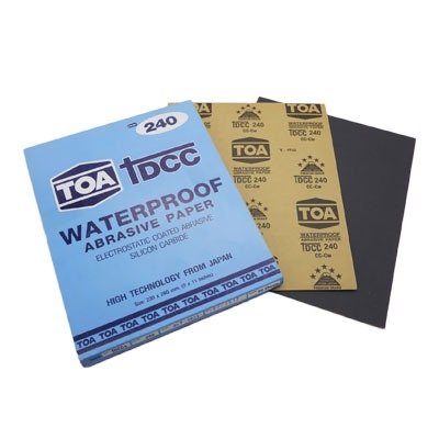 กระดาษทรายขัดน้ำ TOA TDCC เบอร์ 240 จำนวน 60 แผ่น