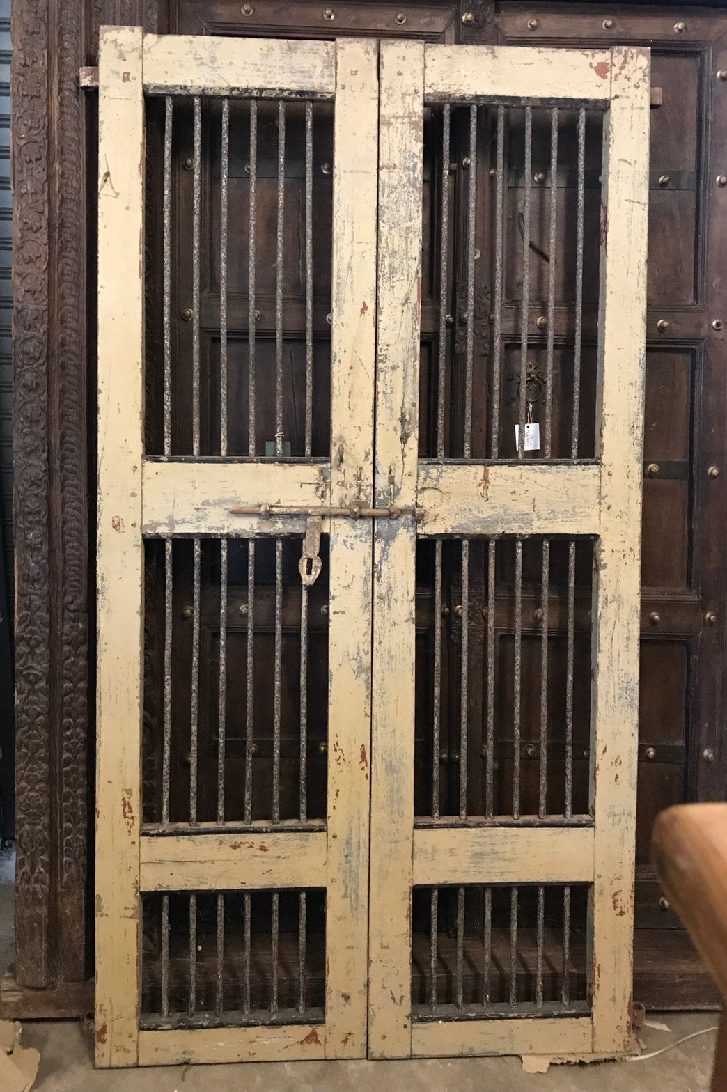 Old Door with Iron Bars