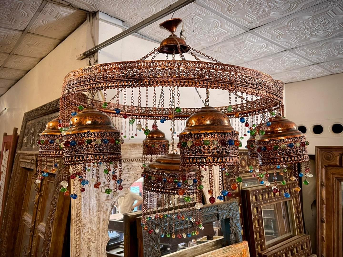 DCI29 Arabian Hanging Lamp Decorated with Colorful Crystals