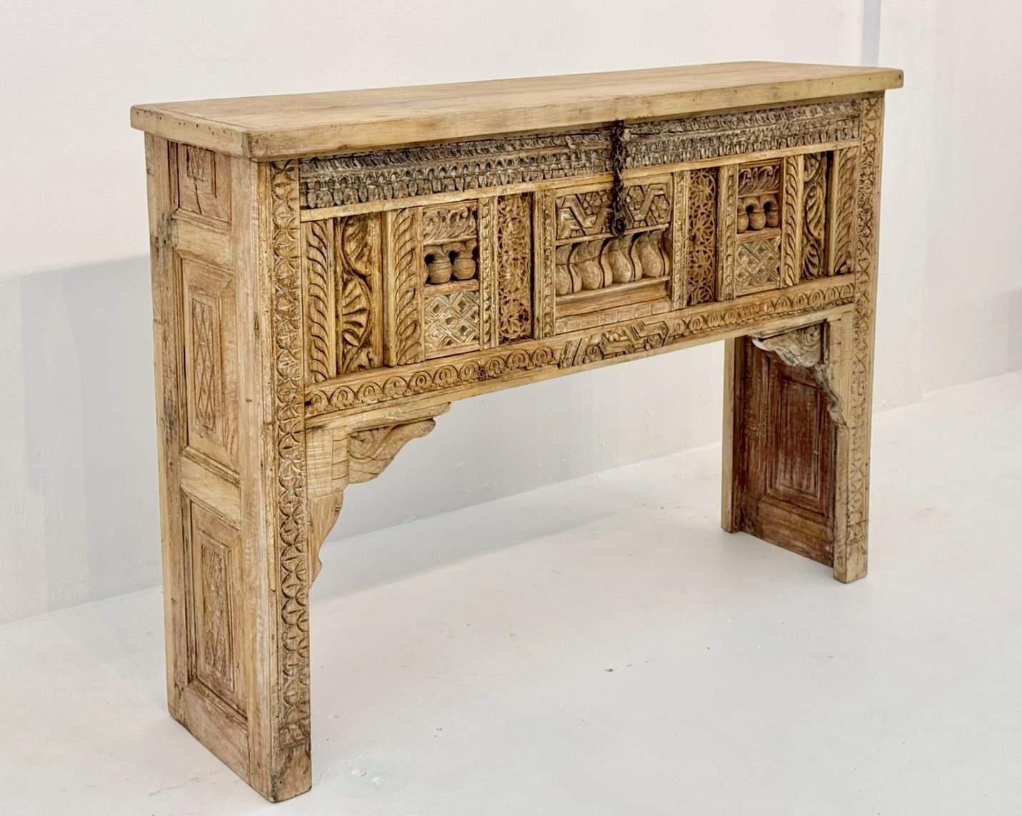 Box Type Console Table Antique Wooden Console Table Box