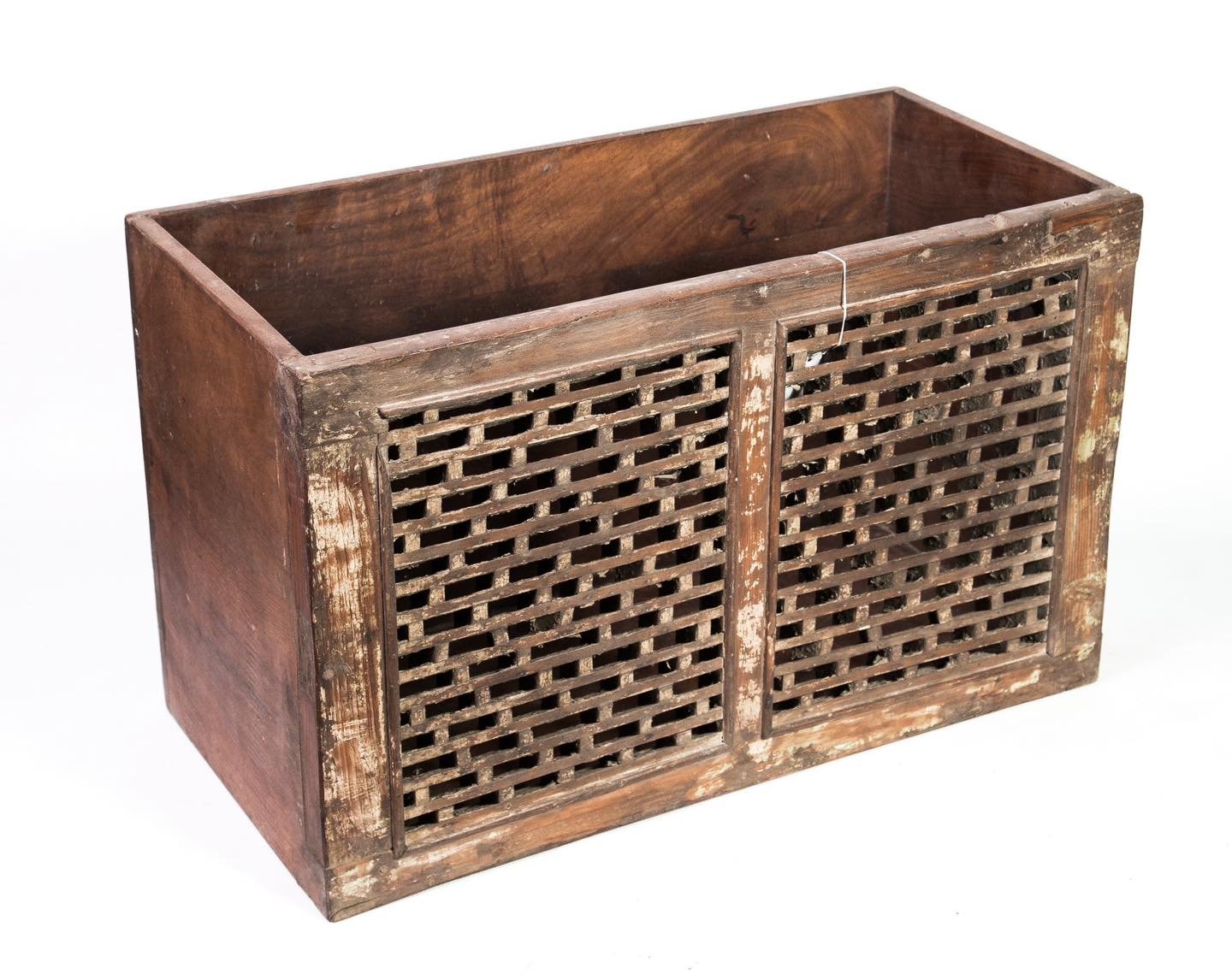 BX59 Vintage Wooden Perforated Box