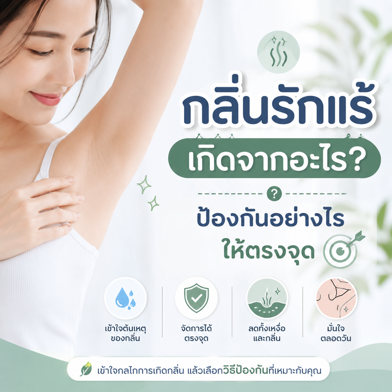 กลิ่นรักแร้เกิดจากอะไร? วิธีลดกลิ่นรักแร้และป้องกันให้ตรงจุด