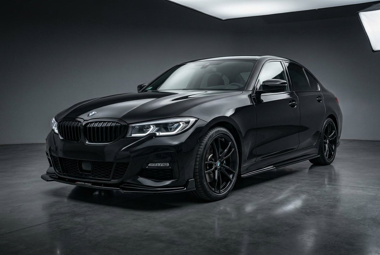 รถยนต์ติดตั้งชุดแต่งแอโรพาร์ทคาร์บอนและ Gloss Black จาก Maxton Design