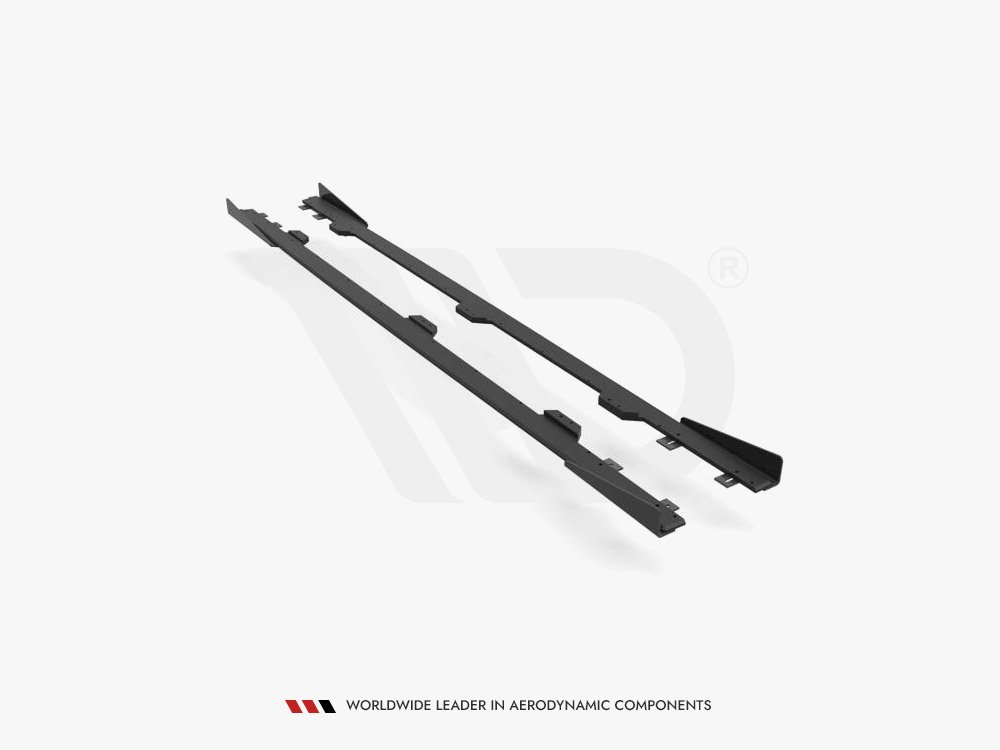 Maxton Design BMW 4 M-Pack G22 (2020-) Street Pro Side Skirts Diffusers (+Flaps)