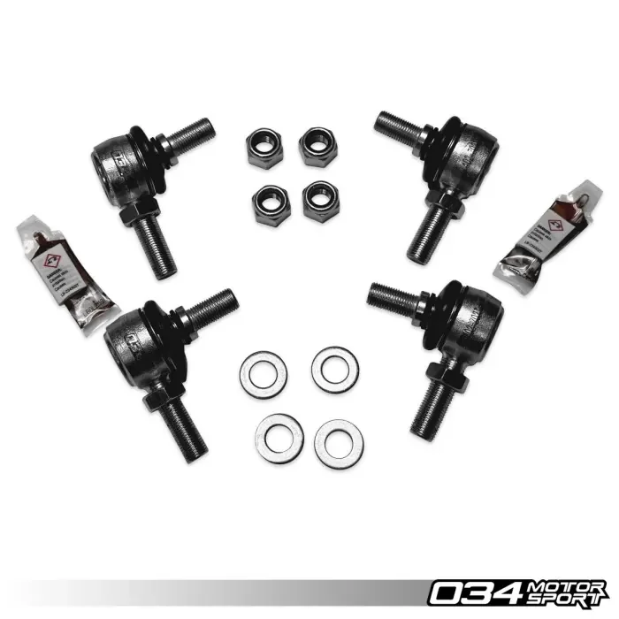 034Motorsport Rebuild Kit for Dynamic+ Billet Adjustable Front Sway Bar End Link Kit, Volkswagen & Audi PQ35, MQB, and MQB EVO