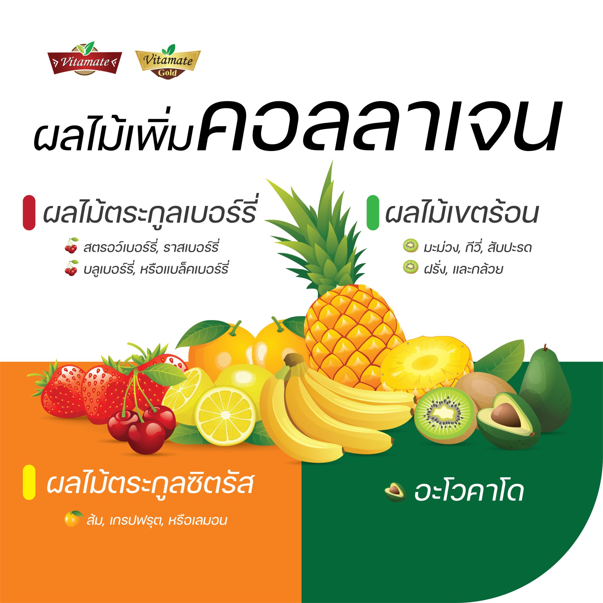 เพิ่มคอลลาเจนในผิวง่ายๆได้ด้วยการกินผลไม้ เพิ่มคอลลาเจนในผิวง่ายๆได้ด้วยการกินผลไม้