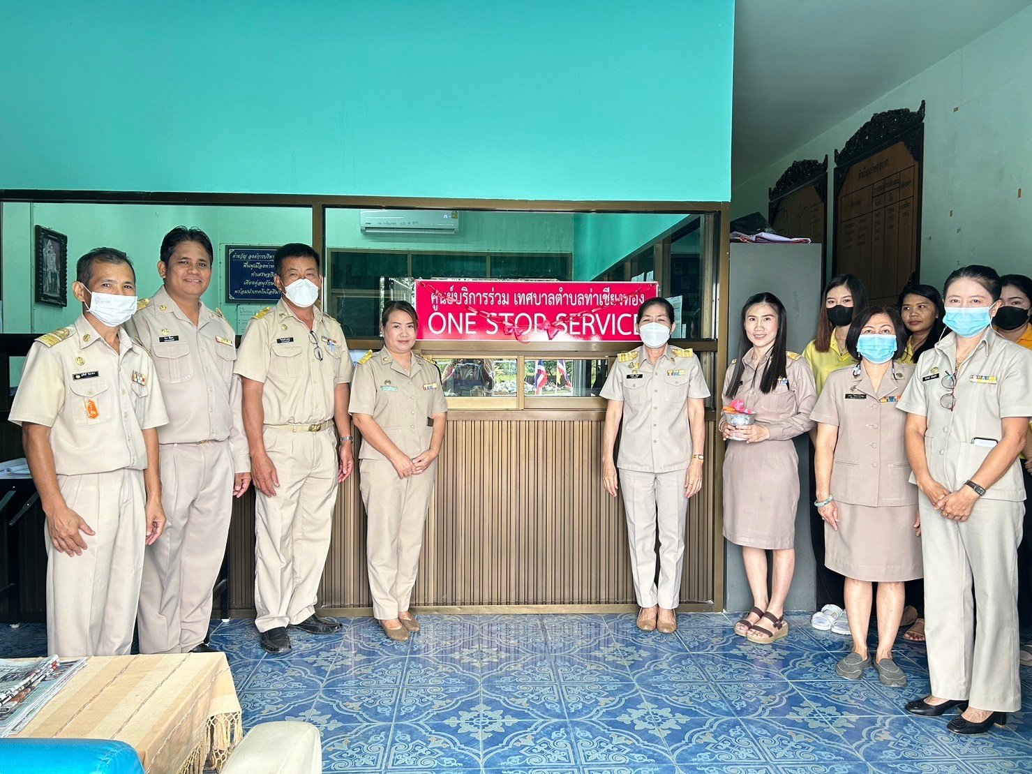 เปิดป้ายศูนย์บริการร่วม เทศบาลตำบลท่าเชียงทอง ONE STOP SERVICE