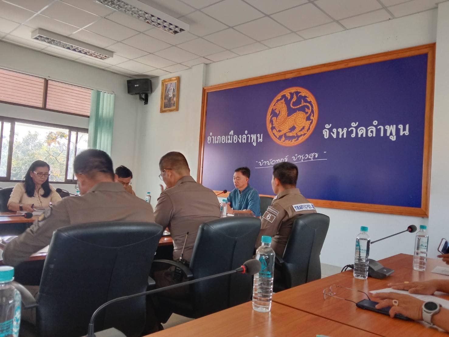 เข้าร่วมประชุมศูนย์บัญชาการเหตุการณ์อำเภอเมืองลำพูน (ไฟป่าหมอกควัน และฝุ่นละอองขนาดเล็ก PM2.5) ปี 2566 - 2567 ครั้งที่ 1/2567