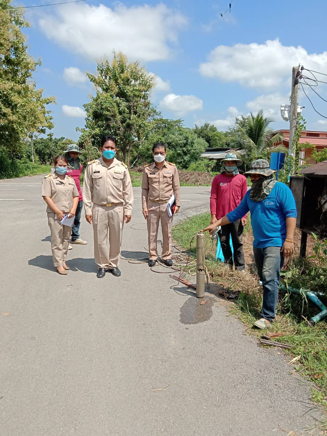 ลงพื้นที่สำรวจงานติดตั้งปั๊มสูบน้ำแบบจมเพื่อการเกษตร หมู่ที่2 บ้านสันมะกรูด ตำบลบ้านแป้น อำเภอเมือง จังหวัดลำพูน