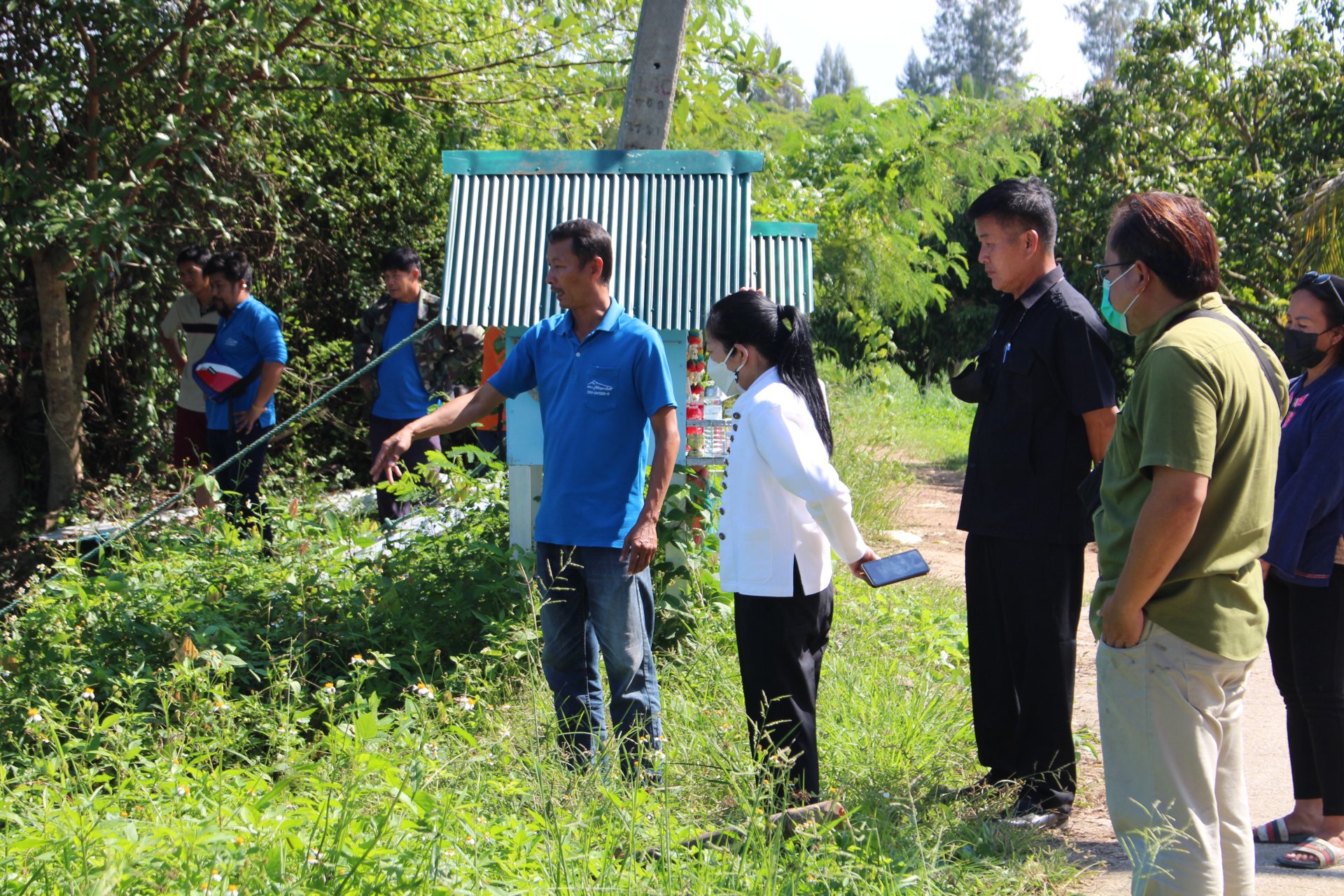 ลงพื้นที่สำรวจเครื่องสูบน้ำด้วยพลังงานไฟฟ้า