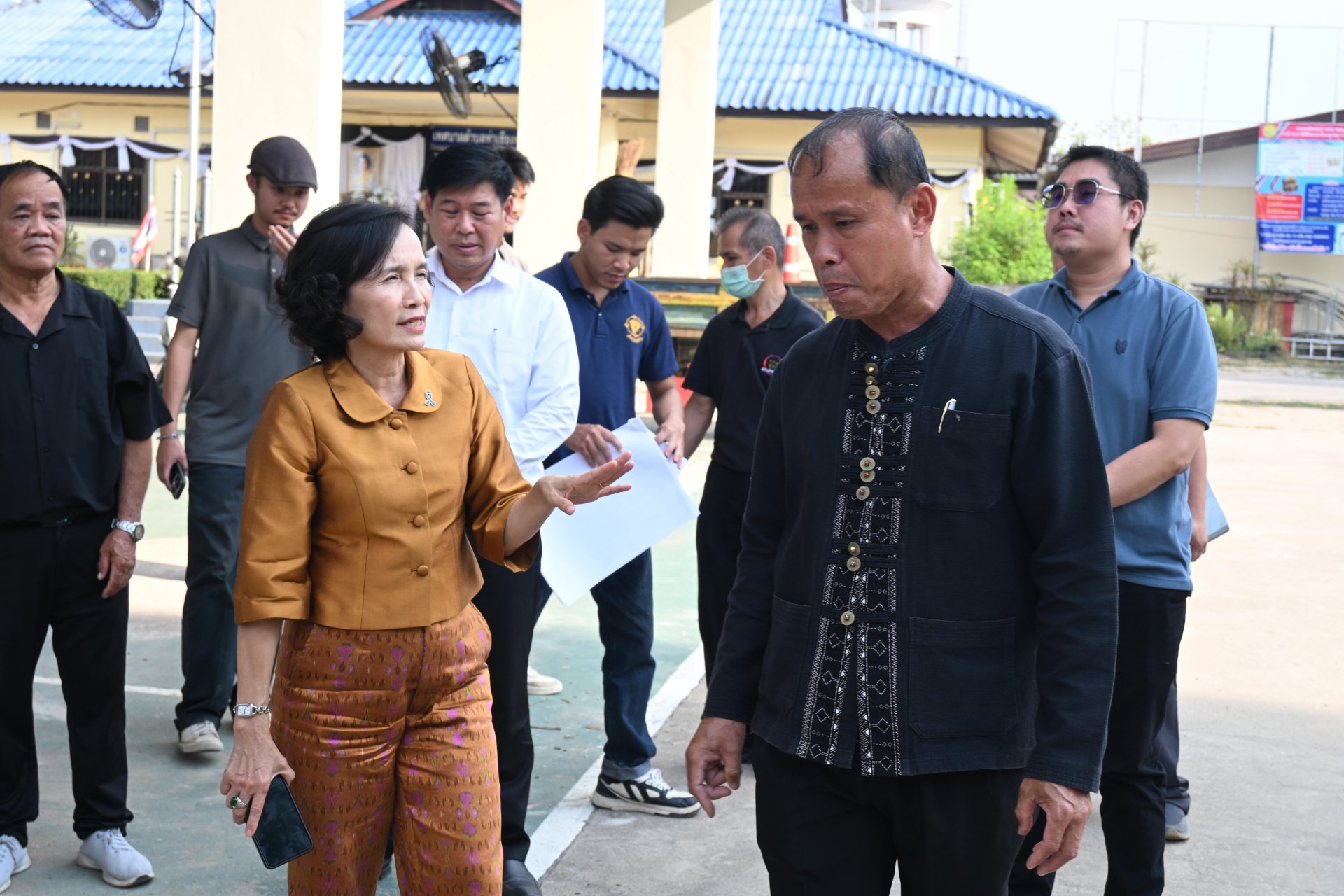 ลงพื้นที่ตรวจเยี่ยม การก่อสร้าง อาคารศูนย์พัฒนาคุณภาพชีวีตและส่งเสริมผู้สูงอายุ เทศบาลตำบลท่าเชียงทอง