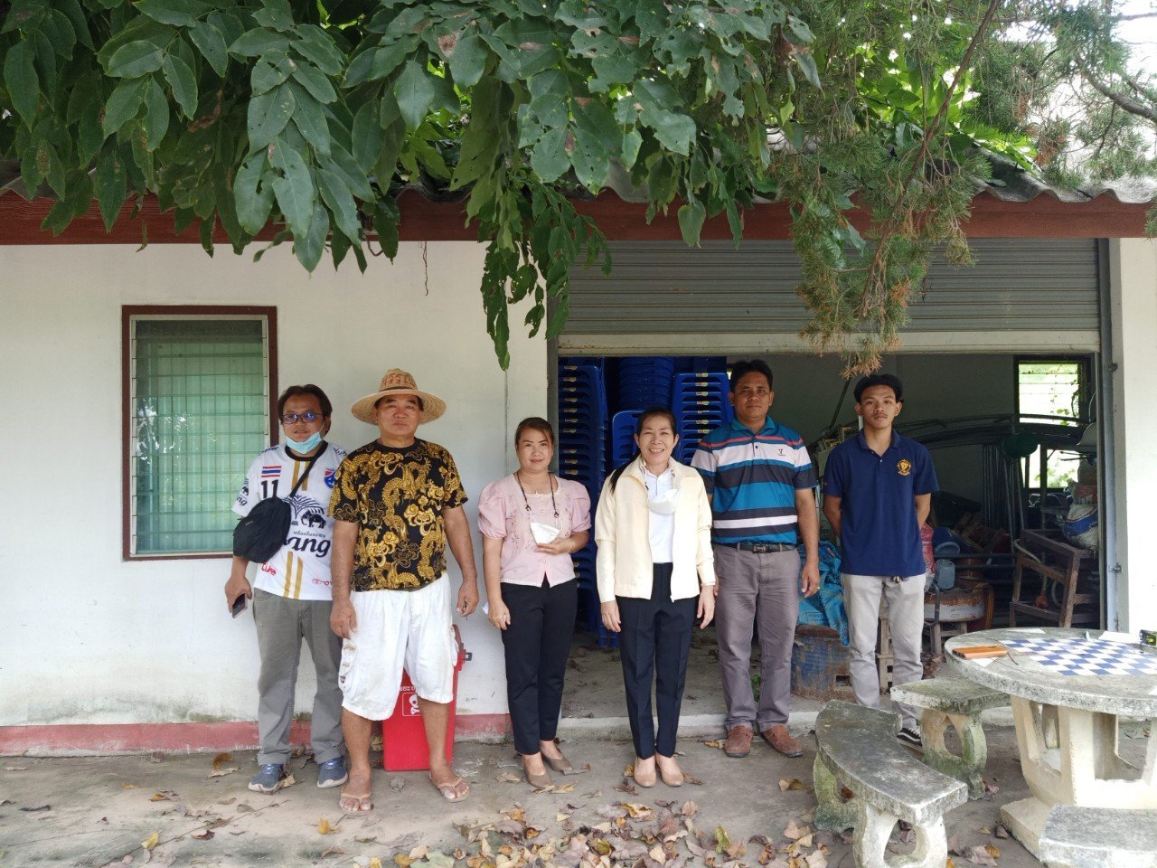 ลงพื้นที่ออกสำรวจโครงการปรับปรุงซ่อมแซมอาคารจัดเก็บอุปกรณ์ภายในหมู่บ้าน หมู่ที่ 9