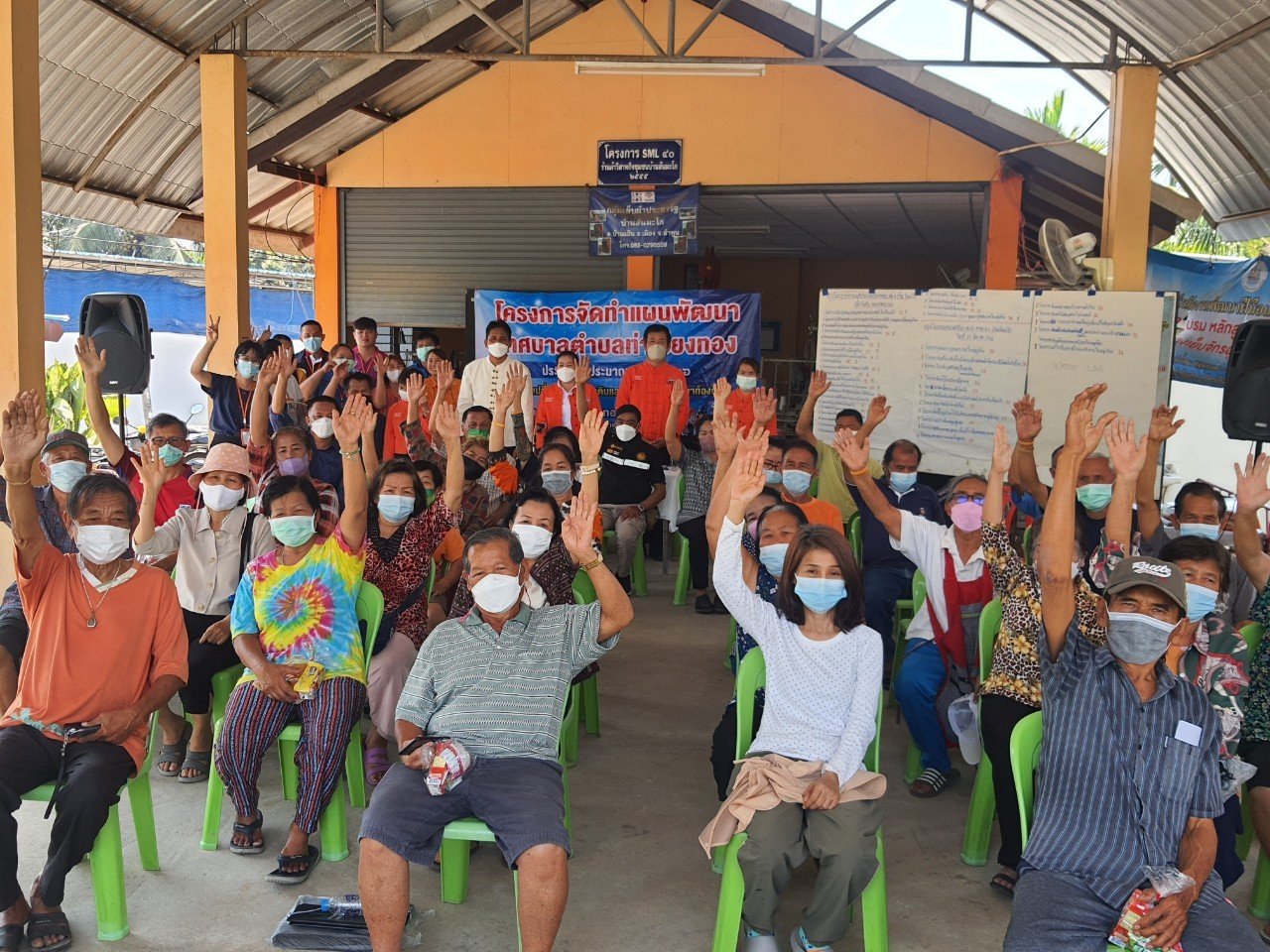 ประชาคมโครงการจัดทำแผนพัฒนา เทศบาลตำบลท่าเชียงทอง ประจำปีงบประมาณ 2566 (แก้ไข เปลี่ยนแปลงเพิ่มเติมและทบทวนแผนพัฒนา) ณ ศาลาอเนกประสงค์ SML บ้านสันมะโก